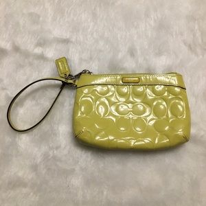 Coach Lime Green Wristlet
